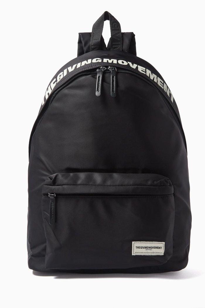 

Logo Backpack in Recycled Nylon, Black
