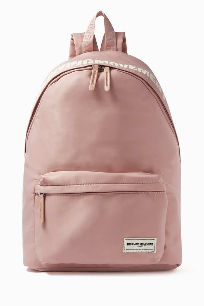 

Logo Backpack in Recycled Nylon, Pink