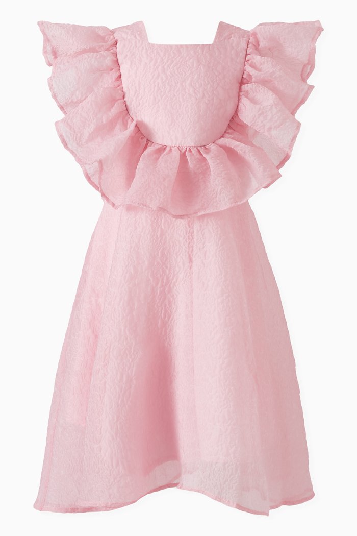 

Ruffle Flared Dress, Pink