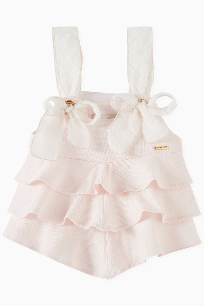 

Bow Ruffle Top, Pink
