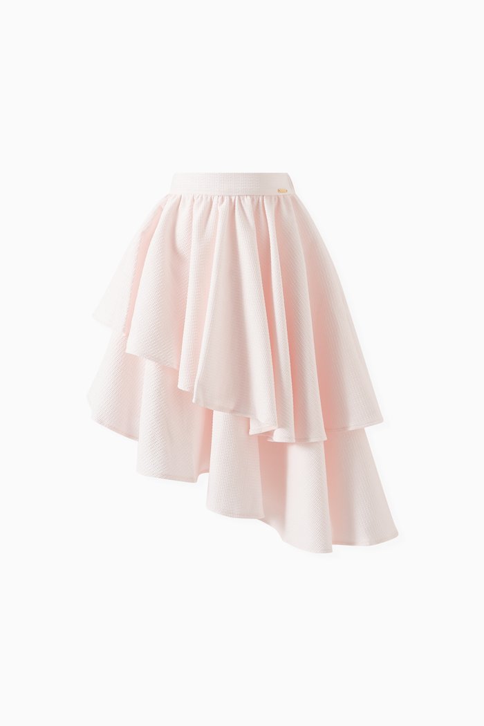

Asymmetrical Midi Skirt, Pink