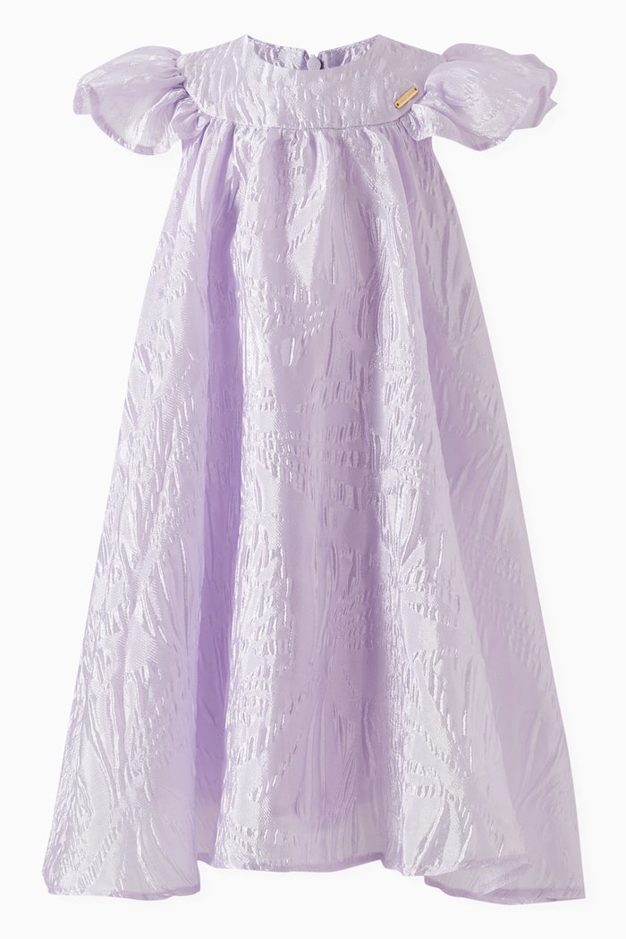 

Ruffle Flared Dress, Purple