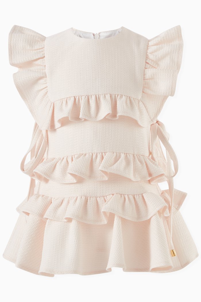 

Tiered Ruffle Dress, Pink