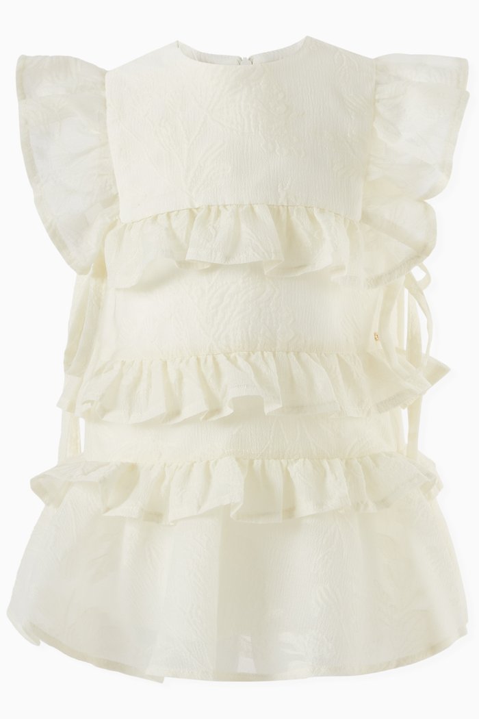 

Tiered Ruffle Dress, Neutral