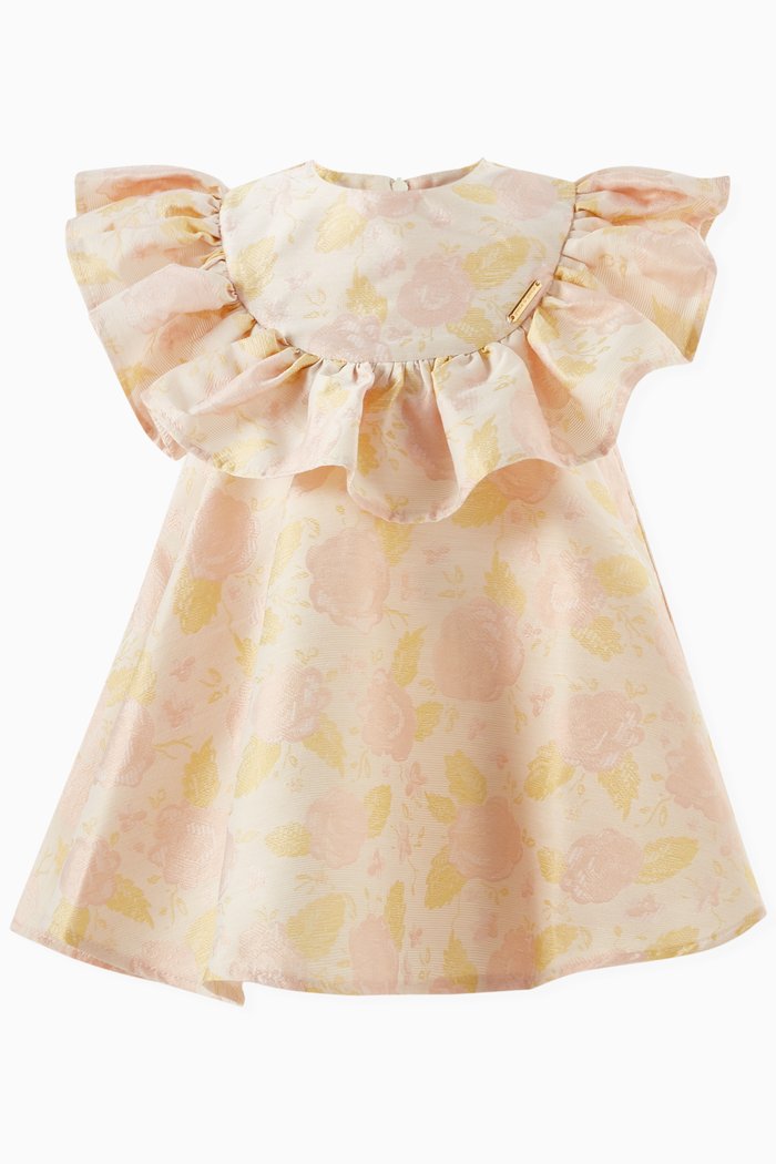 

Ruffle Flared Dress, Pink