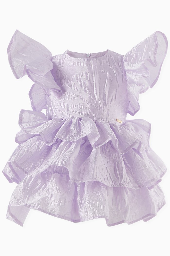 

Ruffle Layered Dress, Purple