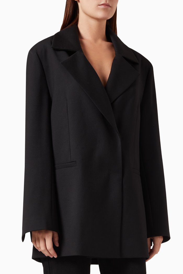 

Rhinestone-embellished Jacket in Cotton, Black