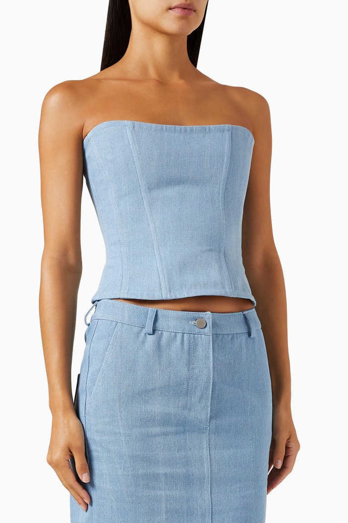 

Corset Top in Denim, Blue