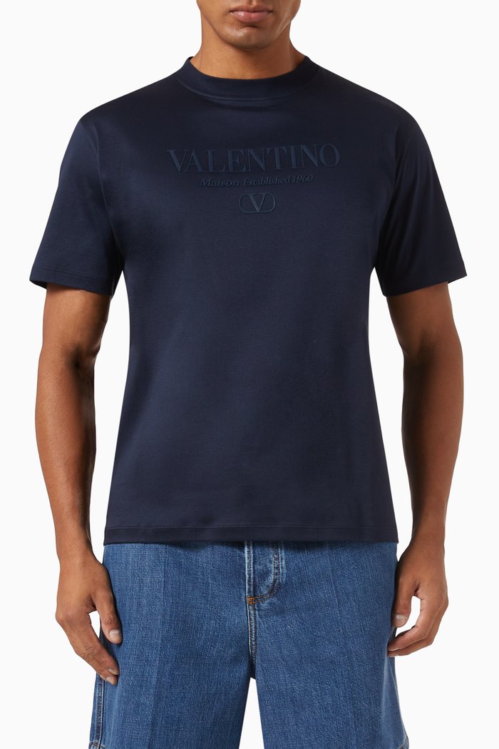 

Valentino Garavani Print T-shirt in Cotton, Blue