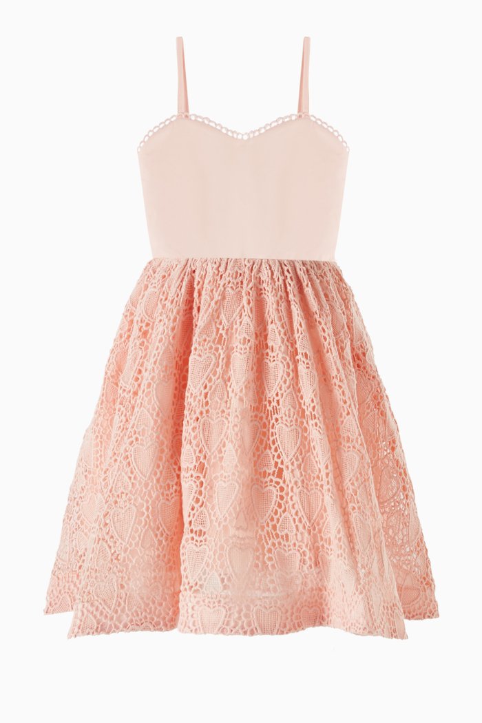 

How Sweet It Is Dress in Lace, Pink