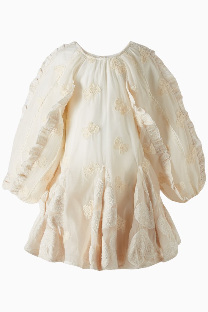 

Day Dreamer Flared Dress in Tulle, White