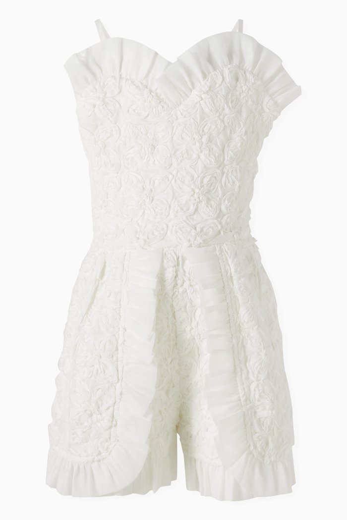 

Fireflies Playsuit in Tulle, White