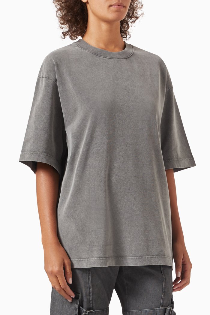 

Crewneck Relaxed T-shirt in Organic Cotton, Black