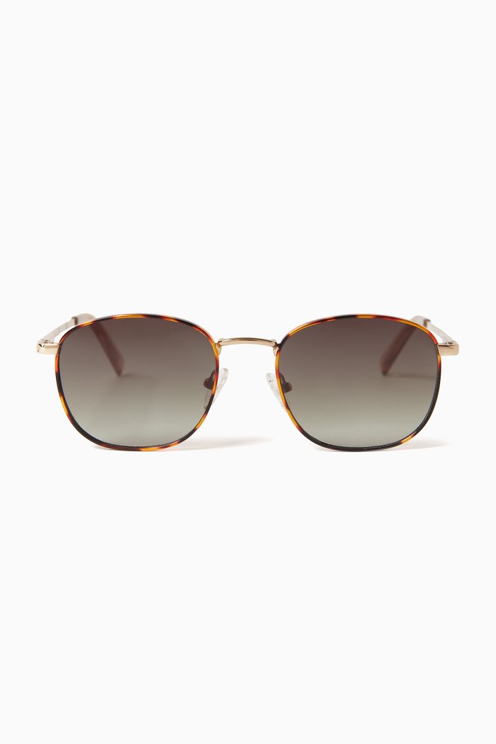 

Neptune Deux Square Sunglasses, Brown