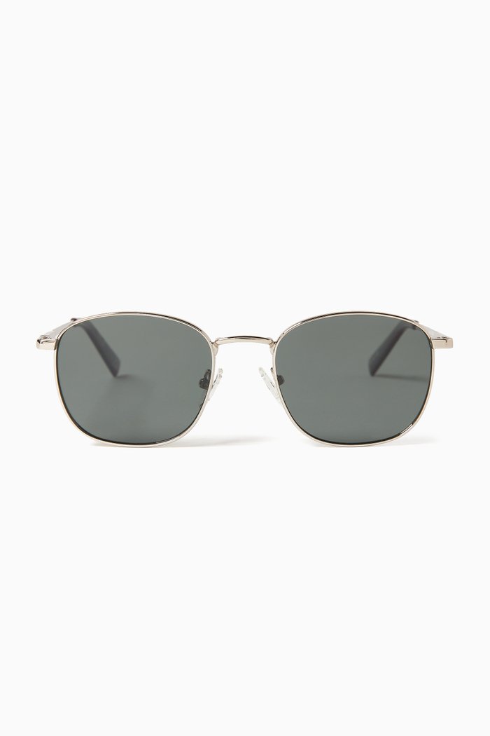 

Neptune Deux Square Sunglasses, Gold