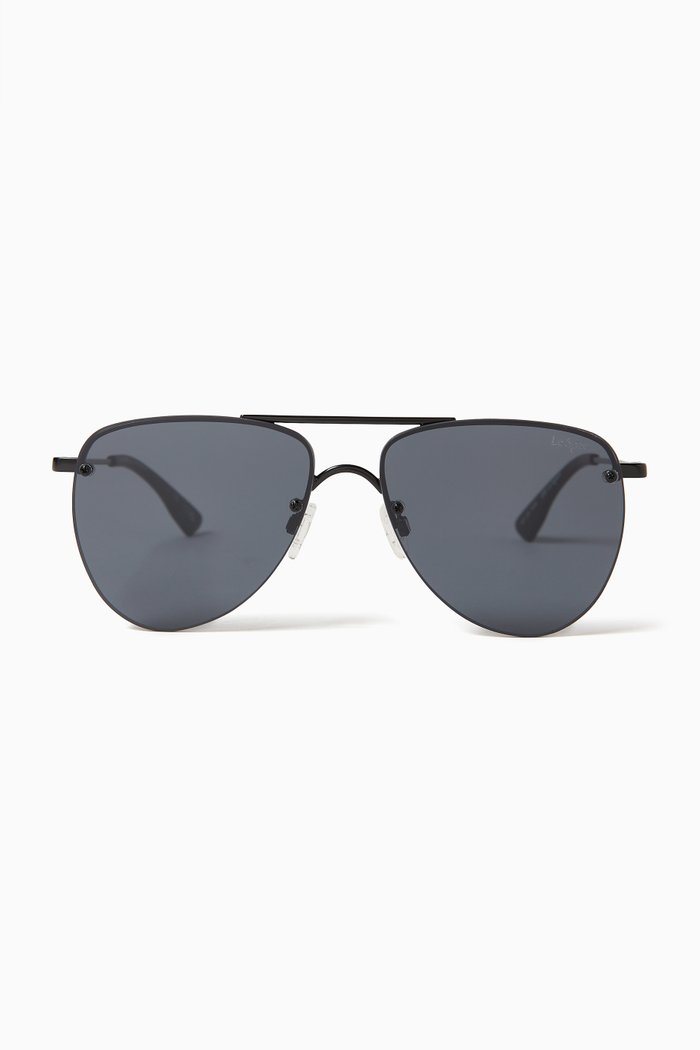 

The Prince Aviator Sunglasses, Black
