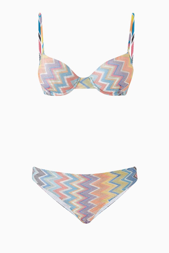 

Zigzag Bikini Set in Viscose-blend, Multicolour