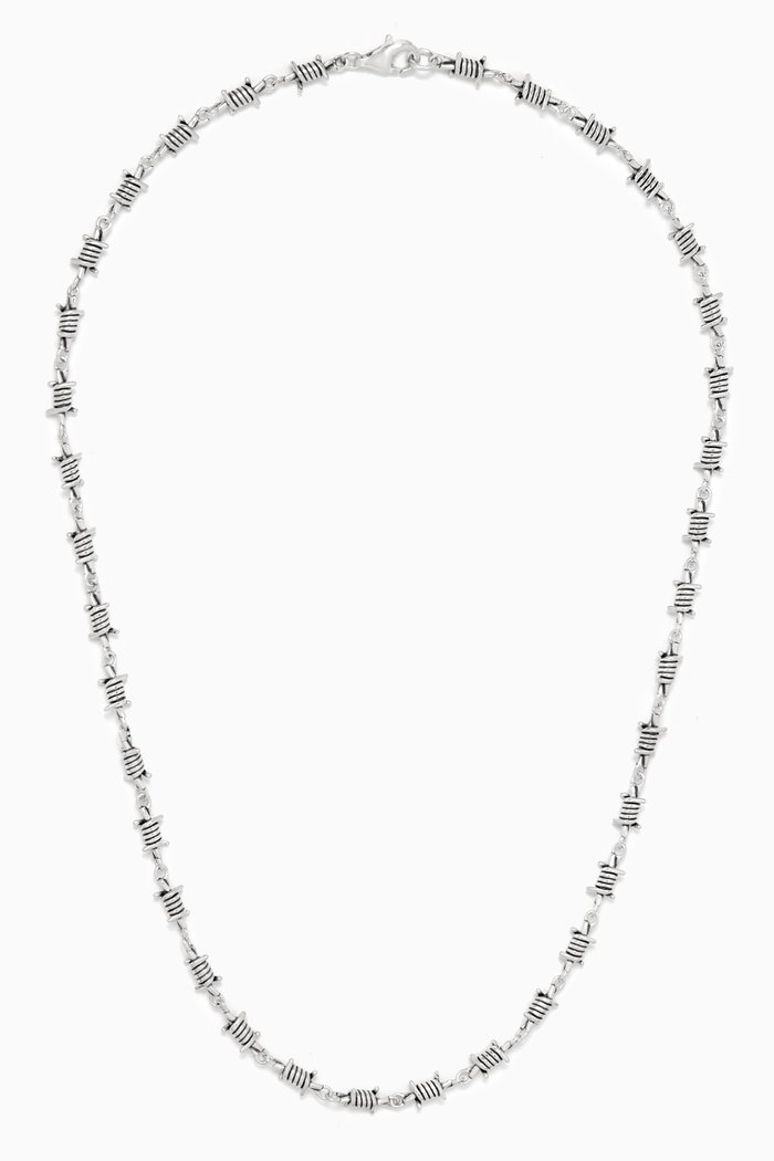

Barbed Wire Necklace in Sterling Silver