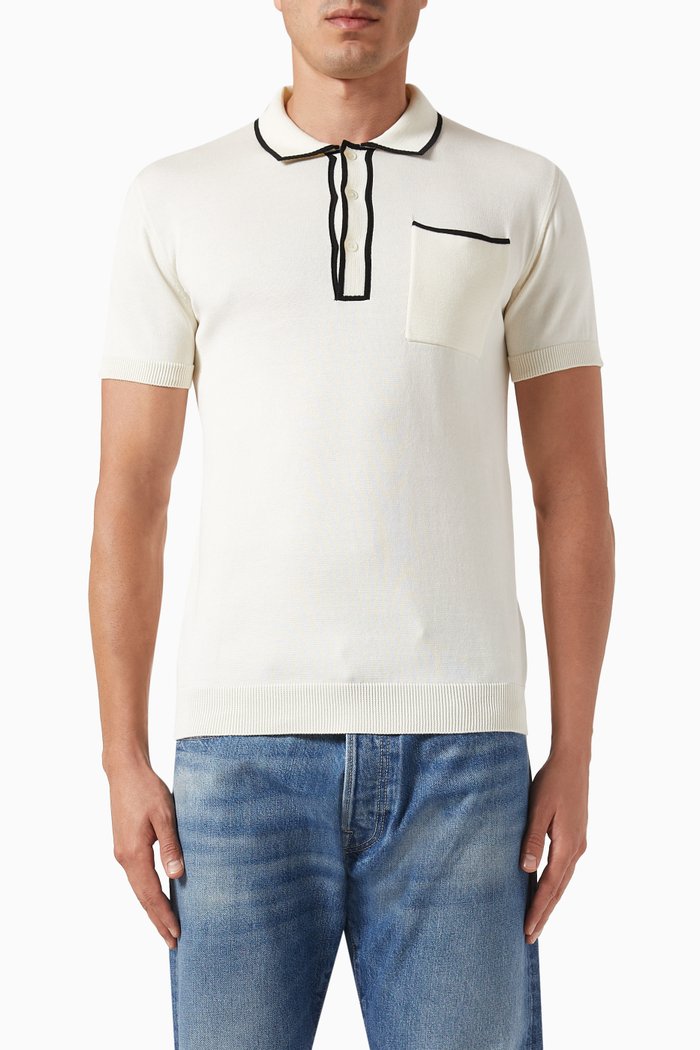 

Valentino Garavani VLogo Signature Polo Shirt in Cotton, White