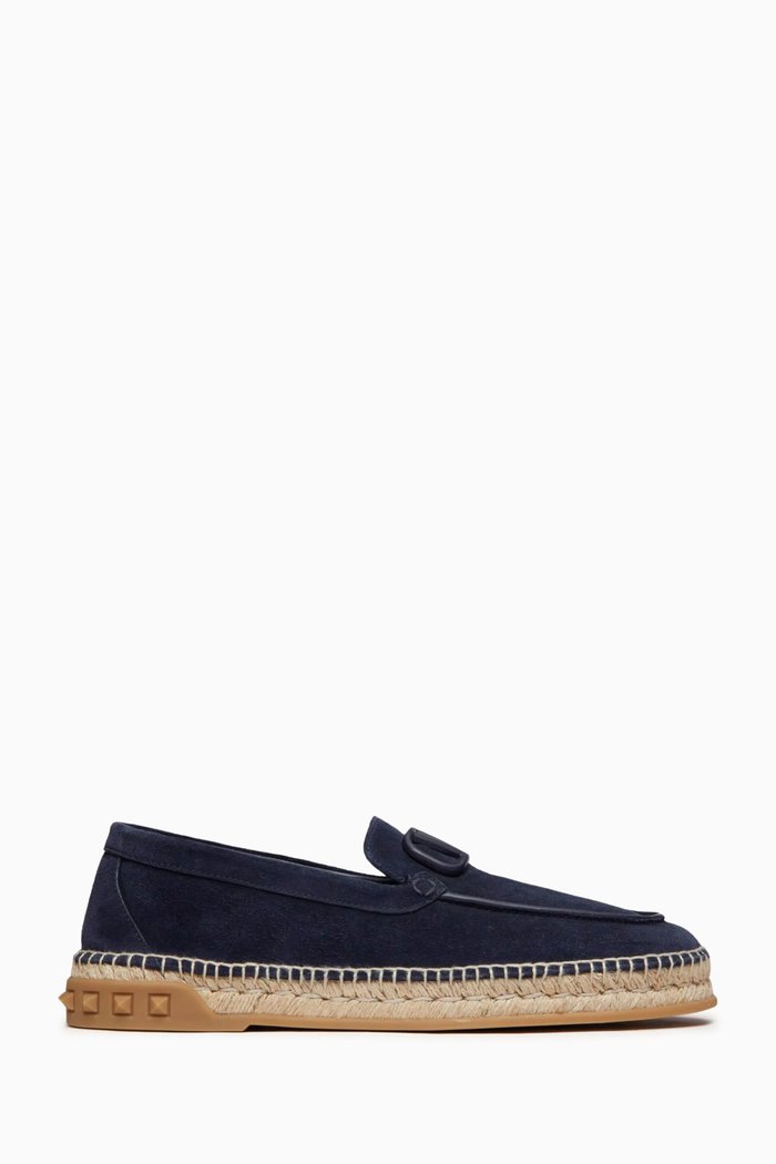 

Valentino Garavani Leisure Flows Espadrilles in Leather, Blue