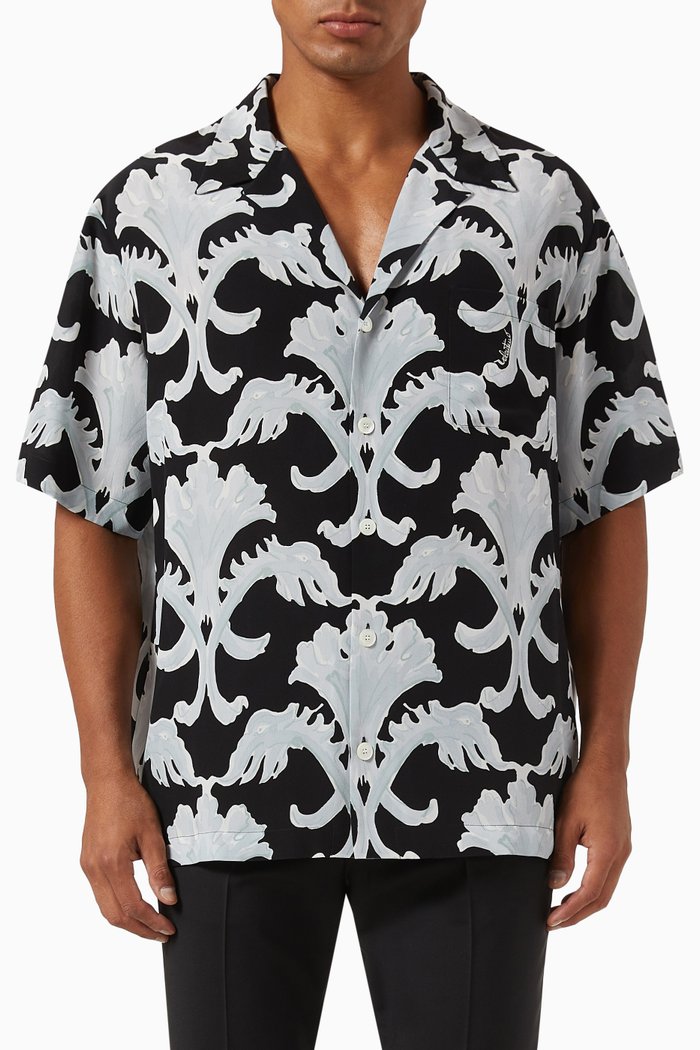 

Valentino Garavani Metamorphos Wall Bowling Shirt in Silk, Multicolour