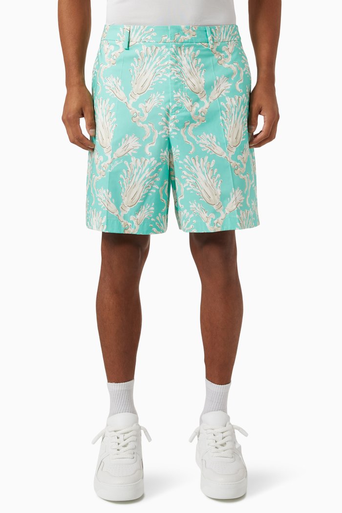 

Valentino Garavani Metamorphos Wheatsheaf Shorts in Cotton, Multicolour