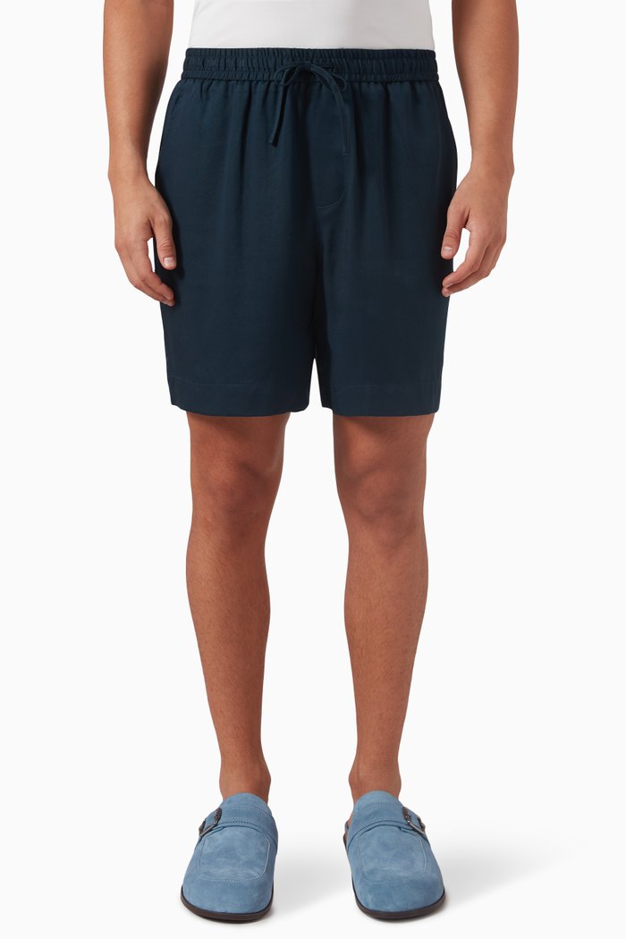 

Drawstring Shorts in Tencel™, Blue
