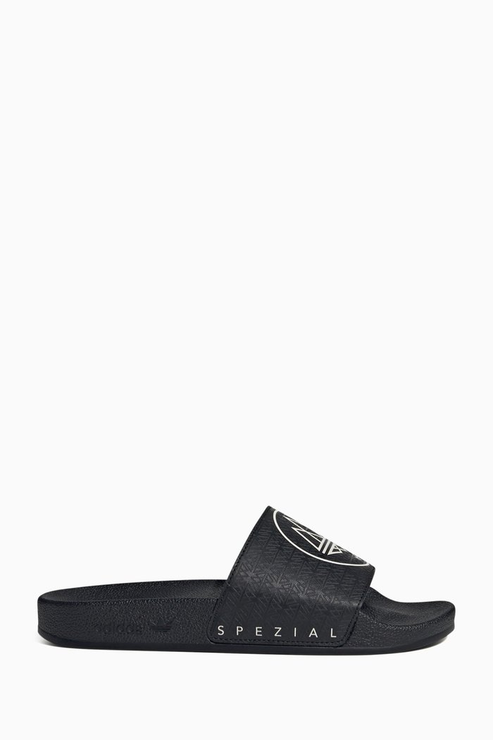 

Adilette SPZL Slides in Synthetic, Black