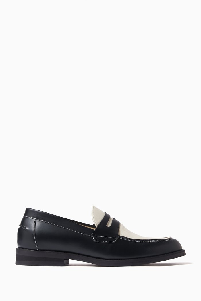 

Wilde Penny Loafers in Leather, Black