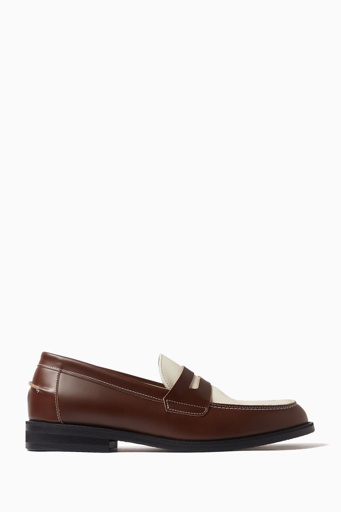 

Wilde Penny Loafers in Leather, Brown
