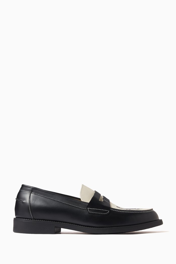 

Wilde Scorpion Penny Loafers in Leather, Black