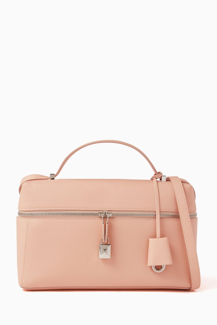 

Extra L27 Bag in Textured Calfskin, Pink