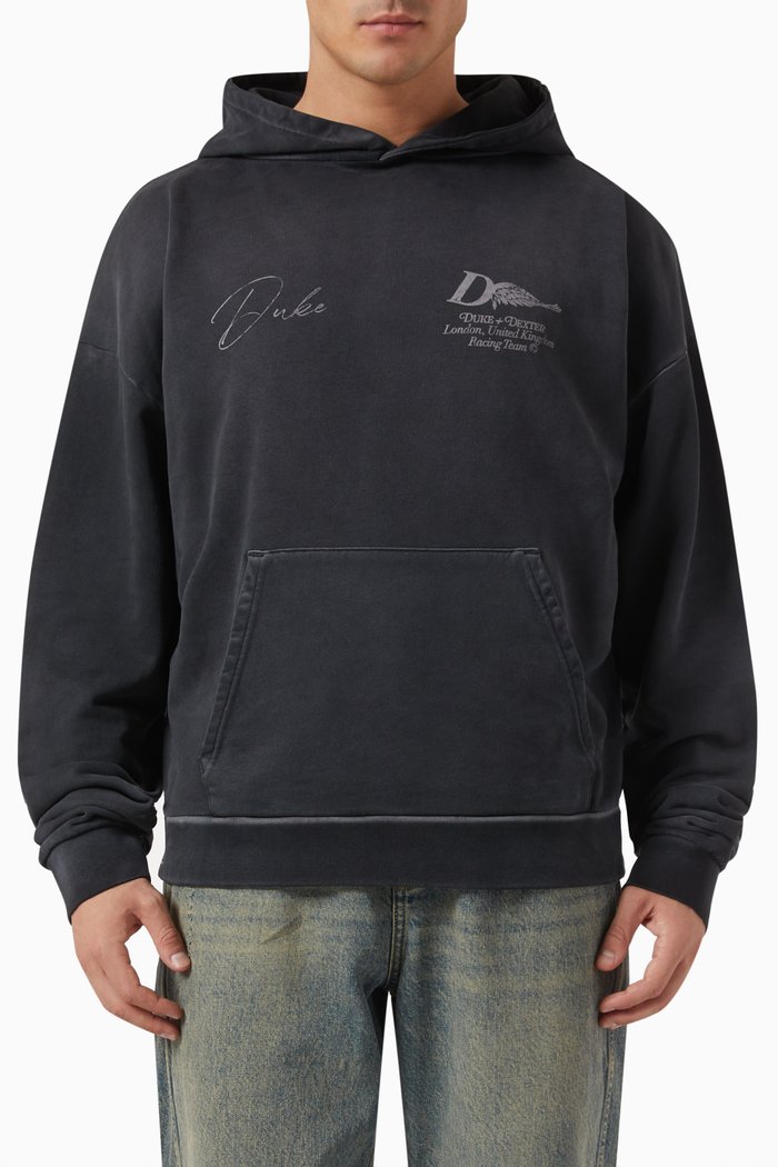 

DR1 Signature Distressed Racing Hoodie, Black