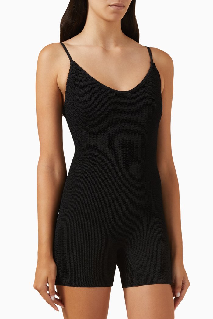 

Rene Playsuit in Authentic Crinkle™ Fabric, Black