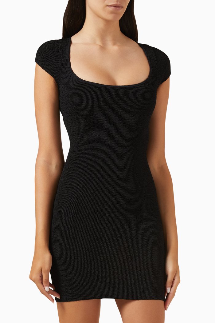 

Jerrie Mini Dress in Authentic Crinkle™ Fabric, Black