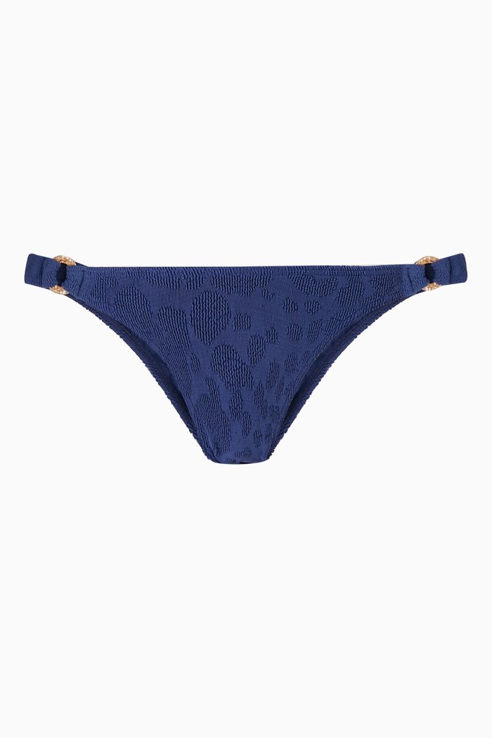 

Ring Scene Bikini Briefs in Authentic Crinkle™ Fabric, Blue