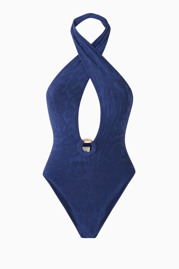 

Tatiana One-piece Swimsuit in Authentic Crinkle™ Fabric, Blue