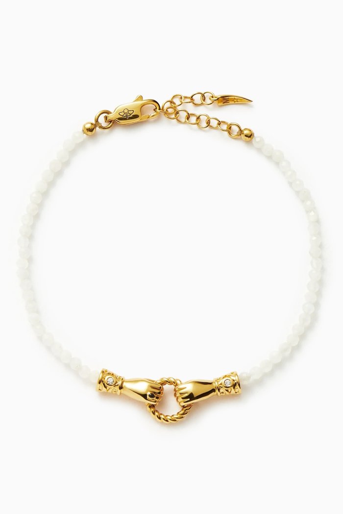 

Harris Reed In Good Hands Bracelet in 18kt Recycled Gold-plated Brass, White
