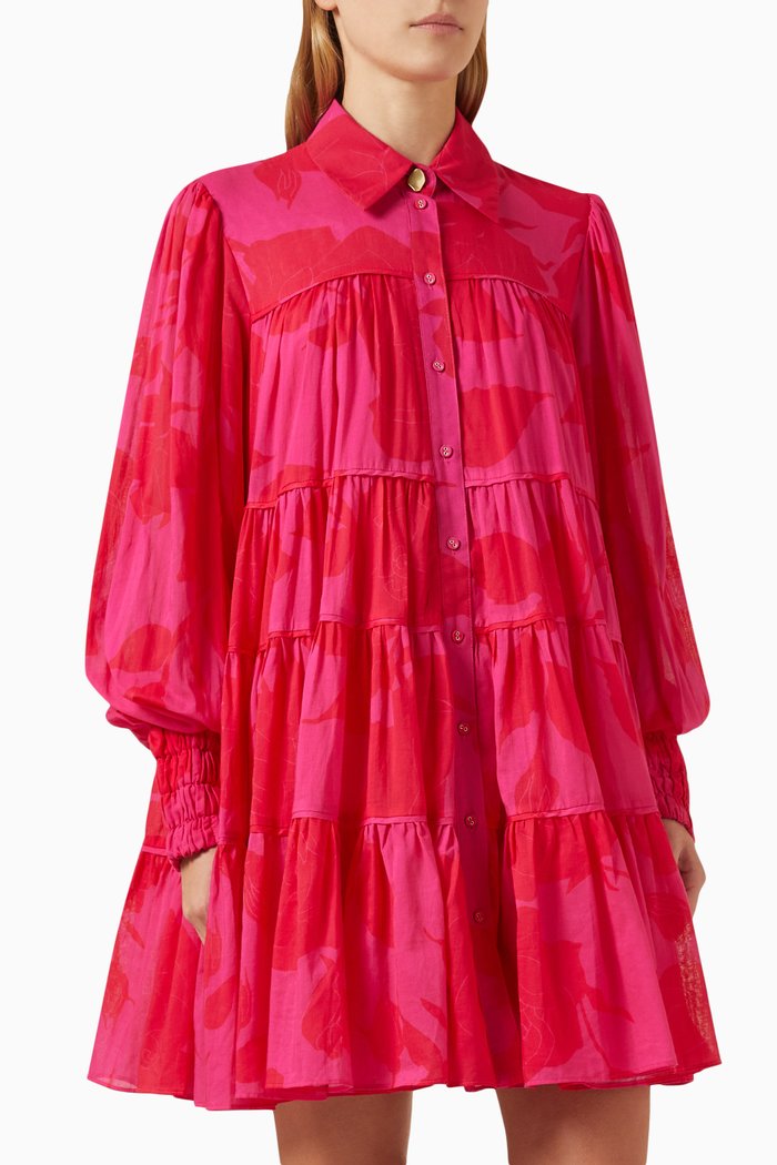 

Catalyst Smock Mini Dress in Cotton, Pink