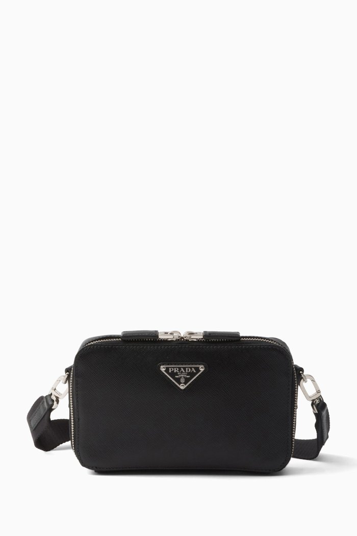 

Brique Bag in Saffiano Leather, Black