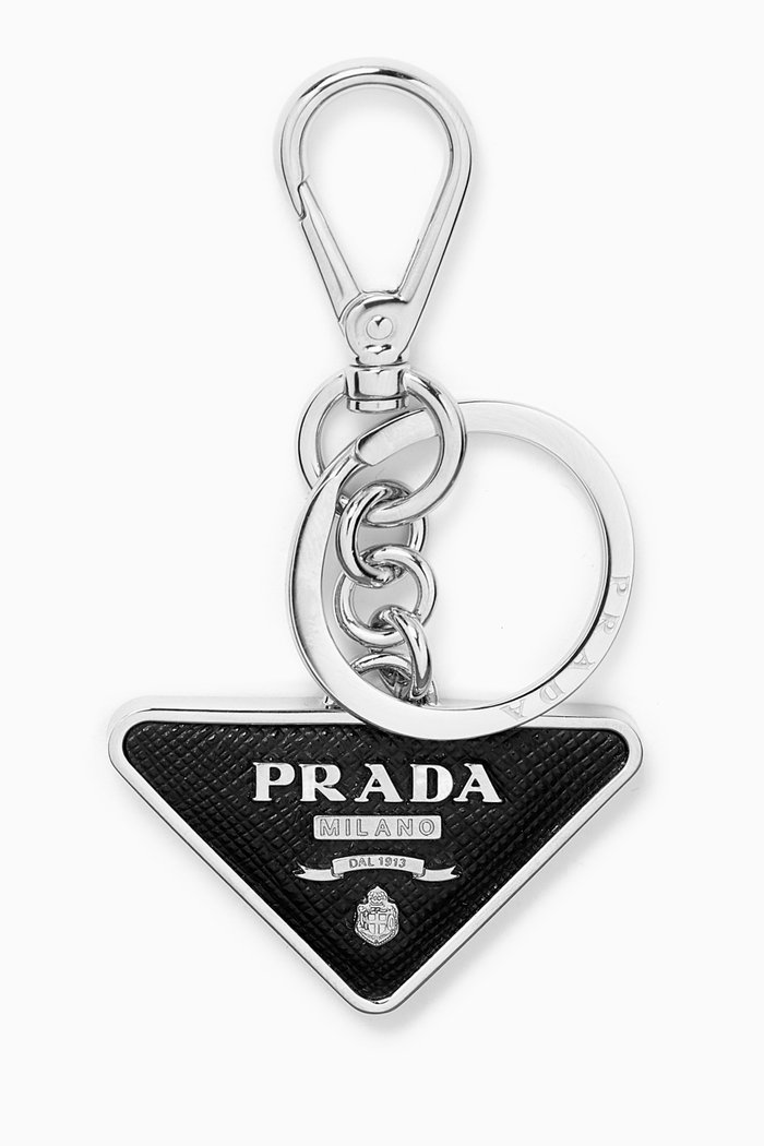 

Triangle Logo Keychain, Black