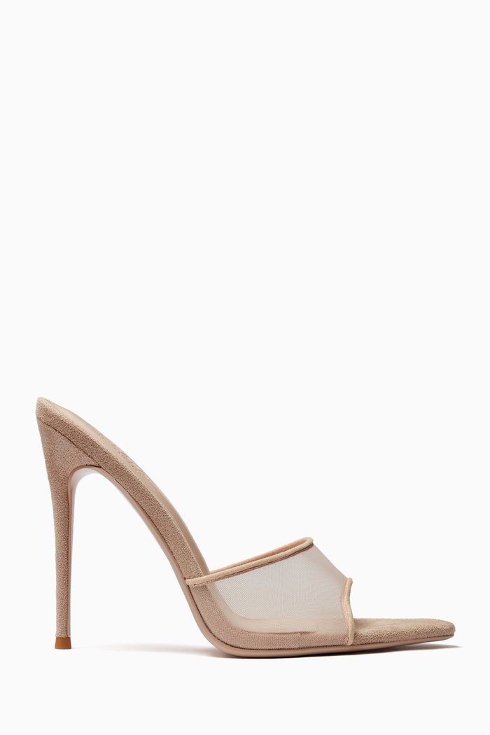 

Gianni 120 Mules in Mesh, Neutral