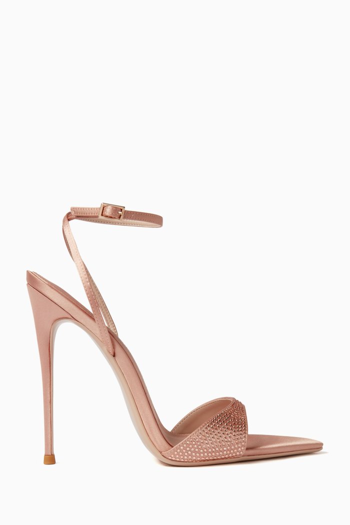 GG 120 Sandals in Satin, Neutral