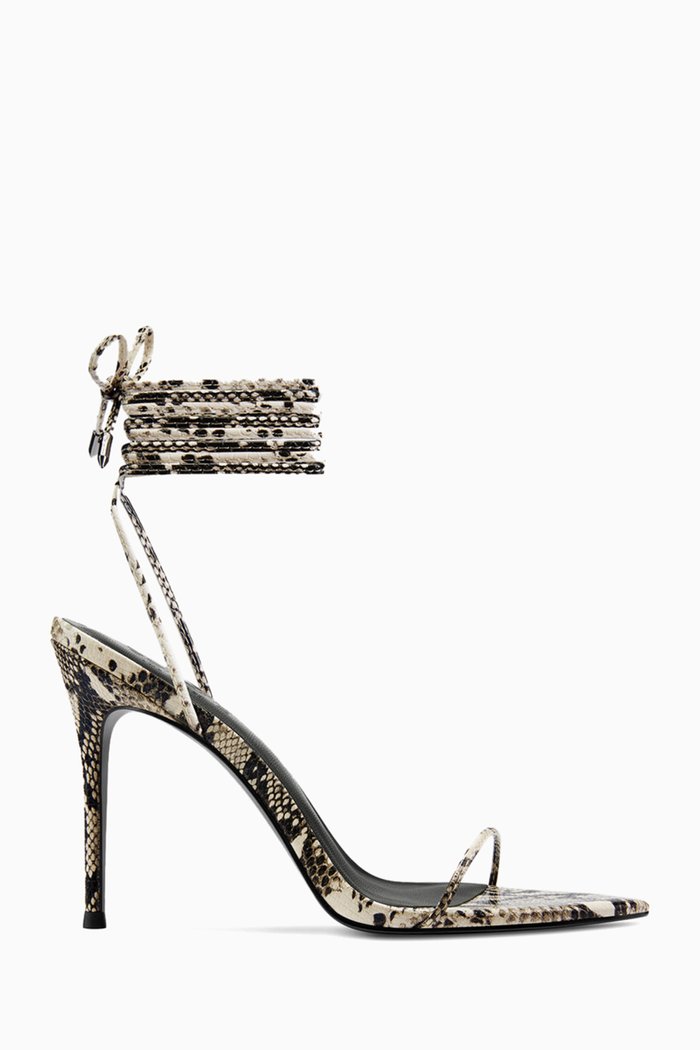 

Luce Minimale 100 Lace-up Sandals in Vegan Leather, Brown