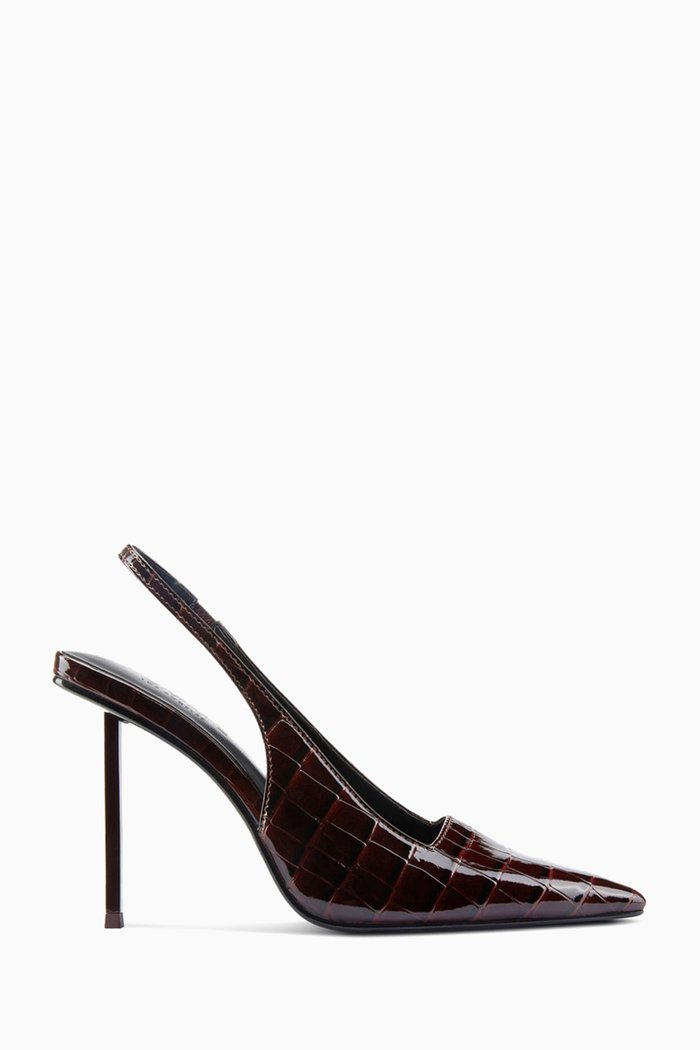 

G63 120 Slingback Pumps in Vegan Leather, Burgundy