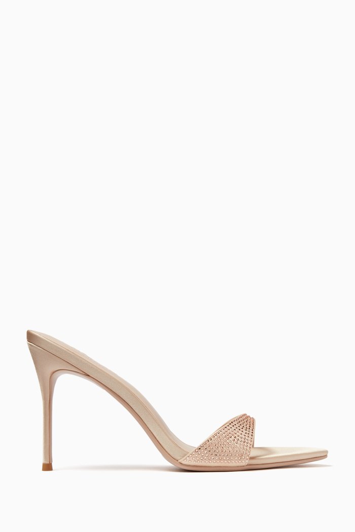 

Kaia Diamonds 100 Sandals in Satin, Neutral