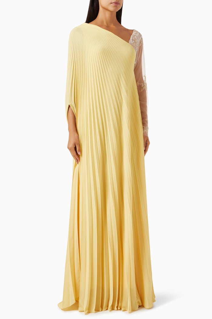 

Ciara Pleated Maxi Dress, Yellow