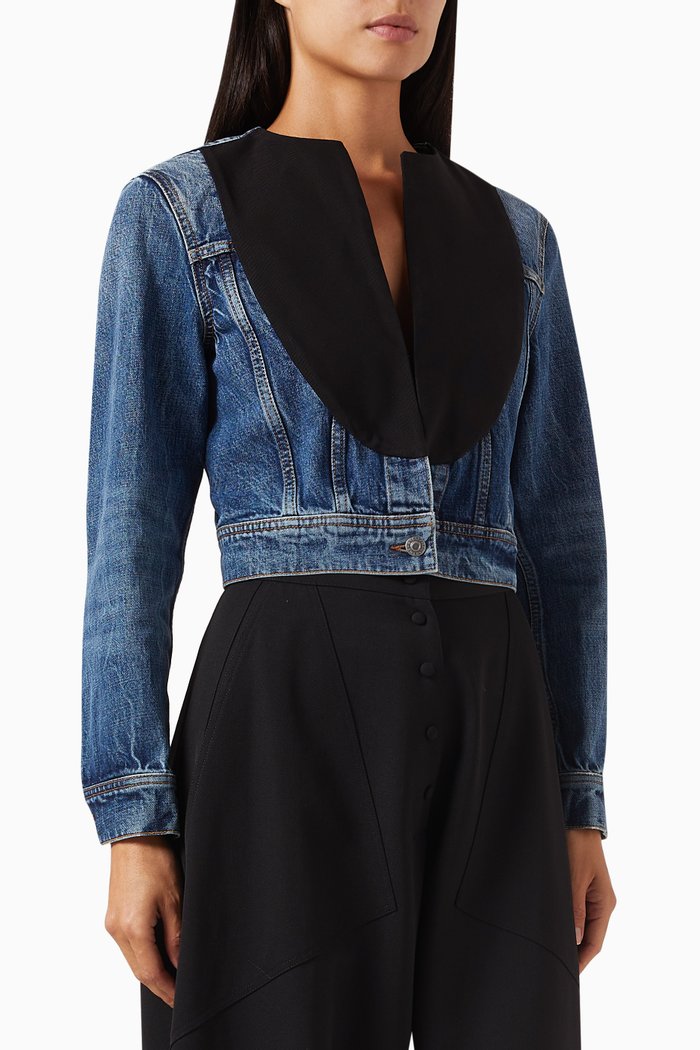

Tuxedo-Inspired Jeans in Denim, Blue