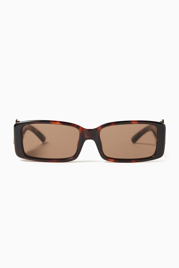 

Cruel Intentions Rectangle Sunglasses, Black