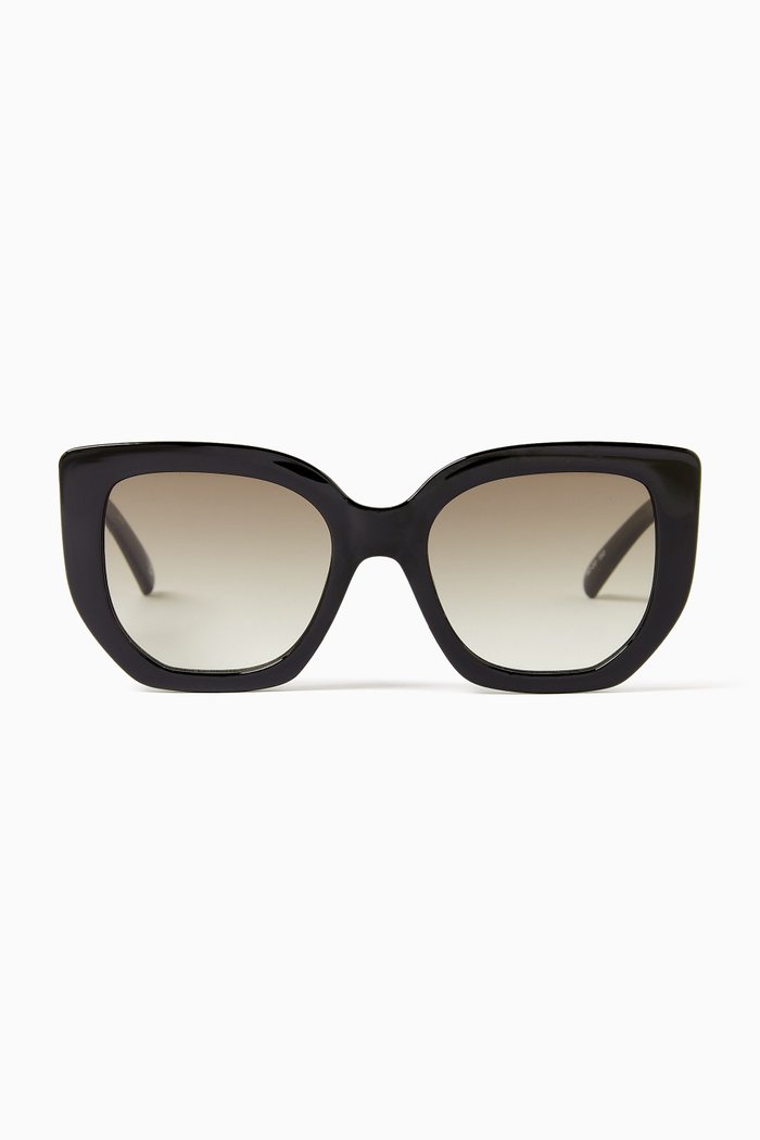 

Euphoria Square Sunglasses, Black